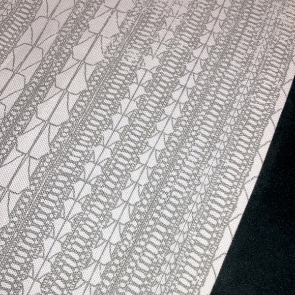 West Elm Echo Print Curtains Platinum Gray 48x96 (Pair - 2) - Picture 4 of 6